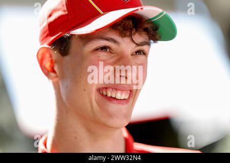 Melbourne, Australie. 21 marzo 2024. BEARMAN Oliver, Ferrari driver Academy, ritratto durante la Formula 1 Rolex Australian Grand Prix 2024, 3° round del Campionato del mondo di Formula 1 2024 dal 22 al 24 marzo 2024 sull'Albert Park Circuit di Melbourne, Australia - foto DPPI Credit: DPPI Media/Alamy Live News Foto Stock