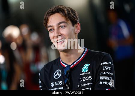 Melbourne, Australie. 21 marzo 2024. RUSSELL George (gbr), Mercedes AMG F1 Team W15, ritratto durante la Formula 1 Rolex Australian Grand Prix 2024, 3° round del Campionato del mondo di Formula 1 2024 dal 22 al 24 marzo 2024 sull'Albert Park Circuit, a Melbourne, Australia - foto DPPI Credit: DPPI Media/Alamy Live News Foto Stock