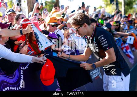 Melbourne, Australie. 21 marzo 2024. RUSSELL George (gbr), Mercedes AMG F1 Team W15, ritratto durante la Formula 1 Rolex Australian Grand Prix 2024, 3° round del Campionato del mondo di Formula 1 2024 dal 22 al 24 marzo 2024 sull'Albert Park Circuit, a Melbourne, Australia - foto DPPI Credit: DPPI Media/Alamy Live News Foto Stock