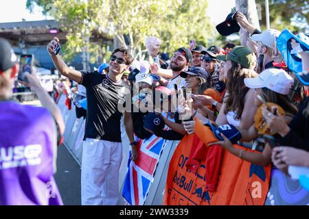 Melbourne, Australie. 21 marzo 2024. RUSSELL George (gbr), Mercedes AMG F1 Team W15, ritratto durante la Formula 1 Rolex Australian Grand Prix 2024, 3° round del Campionato del mondo di Formula 1 2024 dal 22 al 24 marzo 2024 sull'Albert Park Circuit, a Melbourne, Australia - foto DPPI Credit: DPPI Media/Alamy Live News Foto Stock