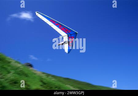 Il delta del Glider decolla a Mayrhofen Zillertal Tirolo Austria Foto Stock