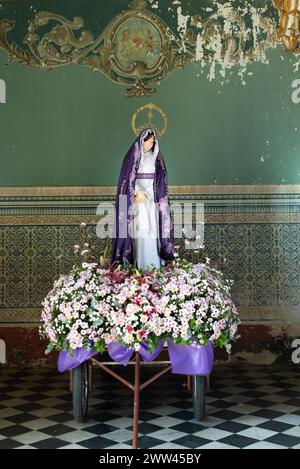 Salvador, Bahia, Brasile - 19 aprile 2019: Immagine della Madonna nella Chiesa del Carmo nella città di Salvador, Bahia. Foto Stock