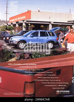 Rivista vintage "Time" 15 aprile 2002 annuncio pubblicitario, USA Foto Stock