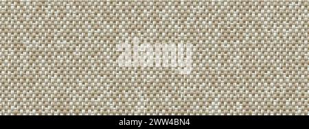 Tessuto beige senza cuciture per persiane, tende e tappezzeria di mobili. Tendine avvolgibili in PVC o vinile per ombreggiare finestre. Materiale tecnico Illustrazione Vettoriale