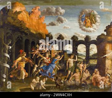 Andrea Mantegna Trionfo delle virtù o Minerva che espelle i vizi dal Giardino della virtù Foto Stock