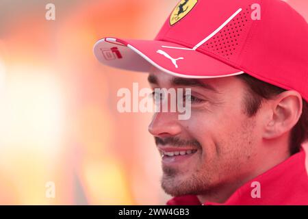 Melbourne, Australia. 21 marzo 2024. Charles Leclerc di Monaco e Scuderia Ferrari nel paddock davanti al Gran Premio di F1 d'Australia sul circuito Albert Park Grand Prix di Melbourne. Credito: SOPA Images Limited/Alamy Live News Foto Stock