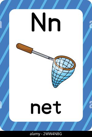 Schede didattiche ABC. Lettera, parola e immagine. Tessere educative per bambini. Alfabeto parola e immagine. pagine alfabetiche per bambini. Illustrazione Vettoriale