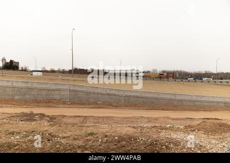 Lavori di costruzione DELLA METROPOLITANA Gold Line Bus Rapid Transit il 21 marzo 2024 Foto Stock