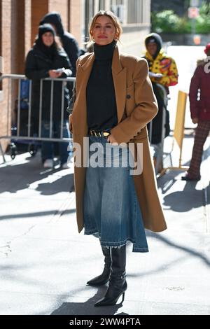 Gisele Bündchen arriva al The View agli ABC Studios il 21 marzo 2024 a New York. Foto Stock