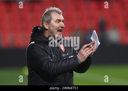 Pardubice, Repubblica Ceca. 21 marzo 2024. Allenatore della Repubblica Ceca Jan Suchoparek durante l'amichevole di calcio U21 Repubblica Ceca contro Irlanda del Nord a Pardubice, Repubblica Ceca, 21 marzo 2024. Crediti: Josef Vostarek/CTK Photo/Alamy Live News Foto Stock