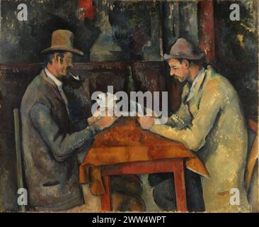 Les joueurs de cartes, 1892–1895, olio su tela, 60 x 73 cm, Courtauld Institute of Art, Londra Paul Cézanne - Foto Stock