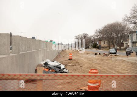 Lavori di costruzione DELLA METROPOLITANA Gold Line Bus Rapid Transit il 21 marzo 2024 Foto Stock