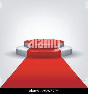 Da tappeto rosso a tavolino, illustrazione vettoriale Illustrazione Vettoriale