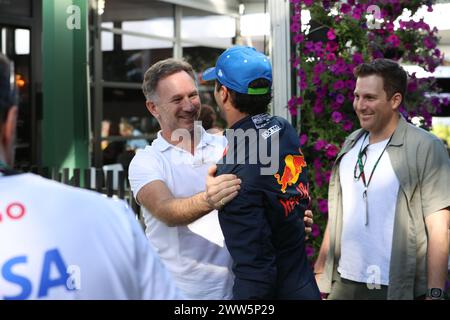 Melbourne, Australia. 21 marzo 2024. Melbourne, Australia, 21 anni. Marzo: Christian HORNER, Team Red Bull Racing Principal e #3, Daniel RICCIARDO, AUS, Team Visa Cash App RB, Racing Bulls Team durante il Gran Premio di Formula 1 australiano di F1 2024. Circuito Albert Park Grand Prix, Formel 1 - foto a pagamento e copyright © Clay CROSS ATP Images (CROSS Clay /ATP/SPP) credito: SPP Sport Press Photo. /Alamy Live News Foto Stock
