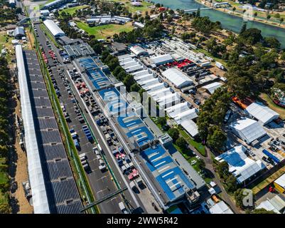 Melbourne, Australia. 16 marzo 2024. Melbourne, Australia, sabato 16 marzo: Il circuito di Albert Park Street si prepara durante il Gran Premio d'Australia di Formula 1 2024. Foto, foto e copyright © PETERSON Mark ATP Images (PETERSON Mark/ATP/SPP) credito: SPP Sport Press Photo. /Alamy Live News Foto Stock