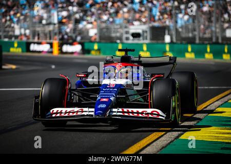 Melbourne, Victoria, Australia. 22 marzo 2024. MELBOURNE, AUSTRALIA - 22 MARZO: Daniel Ricciardo dell'Australia guida la Visa Cash App RB Formula One Team VCARB 01 durante le prime prove del Gran Premio d'Australia 2024 all'Albert Park di Melbourne, Australia (Credit Image: © Chris Putnam/ZUMA Press Wire) SOLO PER USO EDITORIALE! Non per USO commerciale! Foto Stock