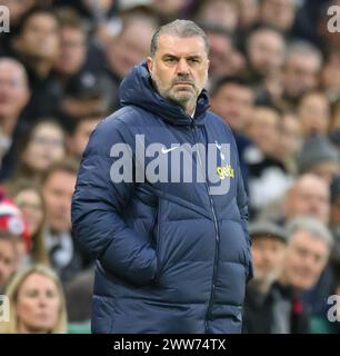 Londra, Regno Unito. 16 marzo 2024. 16 marzo 2024 - Fulham vs Tottenham Hotspur - Premier League - Craven Cottage Tottenham Hotspur Manager Ange Postecoglou. Crediti immagine: Mark Pain/Alamy Live News Foto Stock