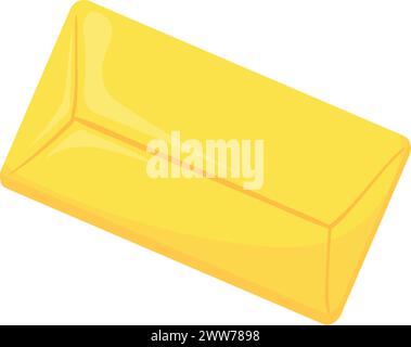 Icona cartoni animati con bastone gengivale. Involucro in carta isolato su sfondo bianco Illustrazione Vettoriale