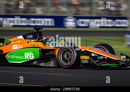 Melbourne, Australie. 26 marzo 2024. HAUGER Dennis (NOR), MP Motorsport, Dallara F2 2024, ritratto durante il terzo round del campionato FIA di Formula 2 2024 dal 22 al 24 marzo 2024 sull'Albert Park Circuit, a Melbourne, Australia - Photo Dutch Photo Agency/DPPI Credit: DPPI Media/Alamy Live News Foto Stock