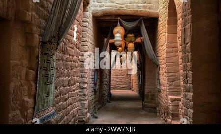 Medio Oriente, Arabia Saudita, al Ula, città vecchia, vicolo Foto Stock