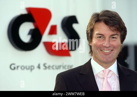 Foto del file del 13/10/2008 del CEO di G4S Nick Buckles negli uffici di Crawley. .. Foto Stock