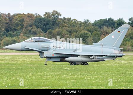 Un Eurofighter Typhoon dell'Aeronautica militare tedesca. Foto Stock