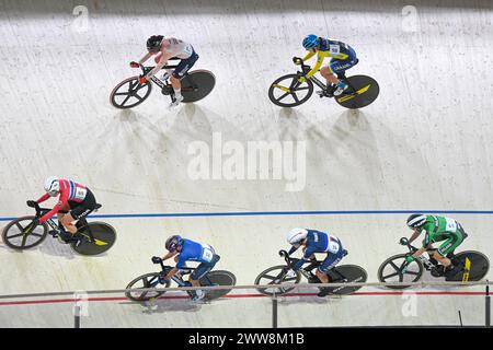 Pista ciclabile. Women's Point Race 25 km. Campionato europeo di Monaco 2022 Foto Stock