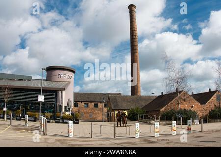 Scena urbana di strada Swadlincote. Foto Stock