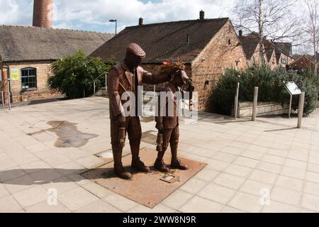 Scena urbana di strada Swadlincote. Foto Stock