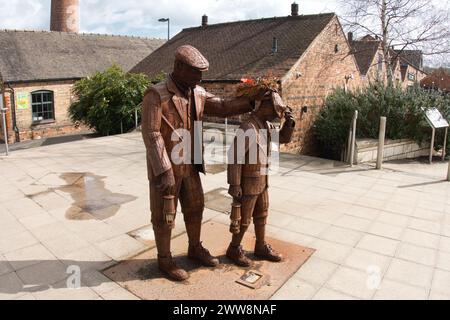 Scena urbana di strada Swadlincote. Foto Stock