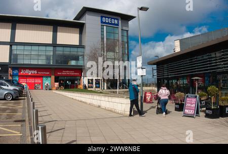 Scena urbana di strada Swadlincote. Foto Stock