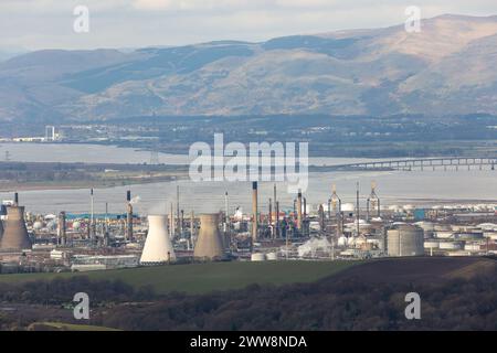 Raffineria di Grangemouth di proprietà di Ineos on the Firth of Forth Foto Stock