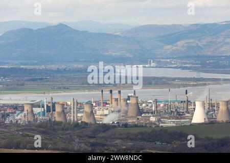 Raffineria di Grangemouth di proprietà di Ineos on the Firth of Forth Foto Stock