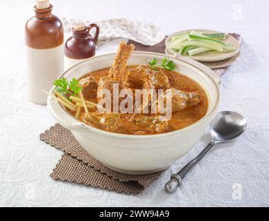 Mutton Korma, un delizioso stufato di carne cucinato a fuoco lento Foto Stock