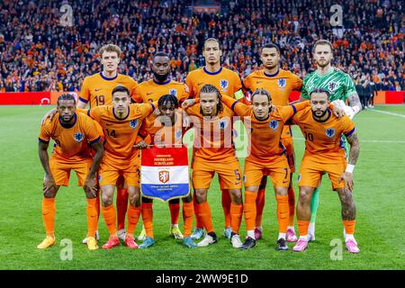 Amsterdam, Paesi Bassi. 22 marzo 2024. AMSTERDAM, 22-03-2024, JohanCruyff Stadium, partita amichevole tra Paesi Bassi e Scozia stagione 2023/2024. Teamphoto dei Paesi Bassi credito: Pro Shots/Alamy Live News Foto Stock