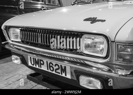 Sparkford.Somerset.Regno Unito.7 gennaio 2024.un Austin Allegro SDL del 1973 è in mostra all'Haynes Motor Museum di Somerset Foto Stock