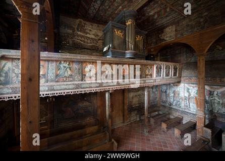 St Chiesa di Michele Arcangelo, Binarowa, Polonia Foto Stock