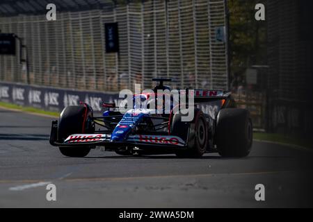 Melbourne, Australia, 22 marzo, Daniel Ricciardo, dall'Australia gareggia per il Visa Cash App RB F1 Team. Allenamento, round 03 del campionato di Formula 1 2024. Crediti: Michael Potts/Alamy Live News Foto Stock
