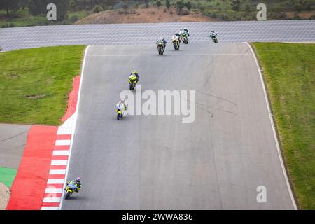 Portimao, Portogallo. 22 marzo 2024. Vista generale della gara di qualificazione numero uno MotoE del Gran Premio di Tissot del Portogallo svoltasi sul circuito Internazionale di Algarve a Portimao. (Foto di Henrique Casinhas/SOPA Images/Sipa USA) credito: SIPA USA/Alamy Live News Foto Stock