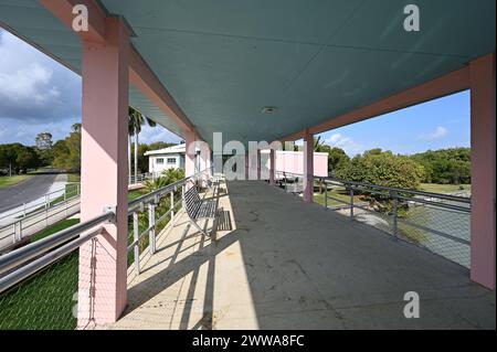 Guy Bradley Visitor Center al Flamingo nel Parco Nazionale delle Everglades, Florida, nel soleggiato pomeriggio di marzo. Foto Stock