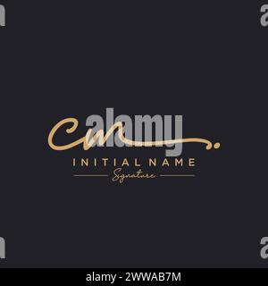 CM Signature Logo Template Vector Illustrazione Vettoriale