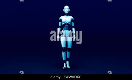 Robot, illustration. Foto Stock