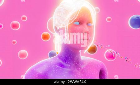 Senso dell'olfatto, illustrazione concettuale. Foto Stock