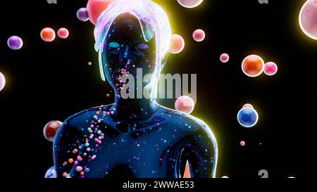 Senso dell'olfatto, illustrazione concettuale. Foto Stock