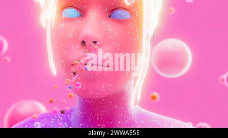 Senso dell'olfatto, illustrazione concettuale. Foto Stock