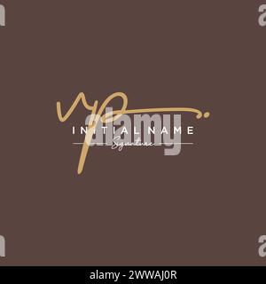 VP Signature Logo Template Vector Illustrazione Vettoriale