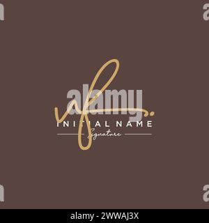 VF Signature Logo Template Vector Illustrazione Vettoriale
