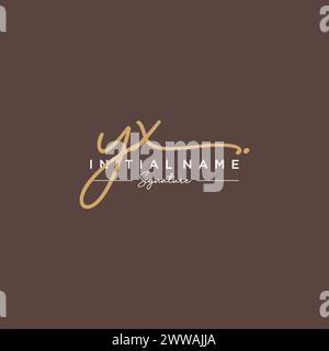 Modello logo YX Signature Vector Illustrazione Vettoriale