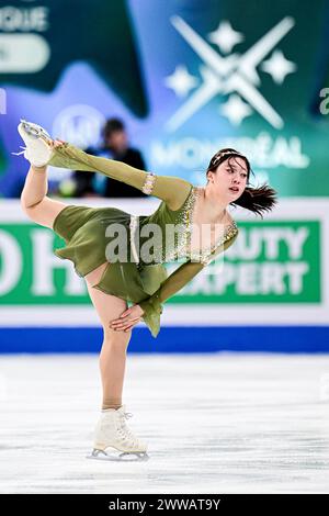 Young YOU (KOR), durante il Women Free Skating, ai Campionati mondiali di pattinaggio di figura ISU 2024, al Centre Bell, il 22 marzo 2024 a Montreal, Canada. Crediti: Raniero Corbelletti/AFLO/Alamy Live News Foto Stock