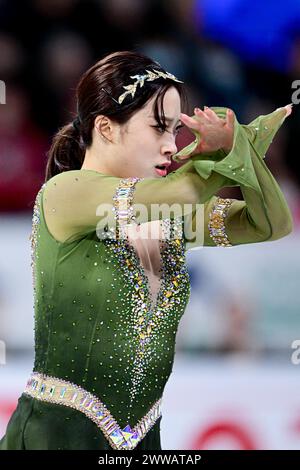 Young YOU (KOR), durante il Women Free Skating, ai Campionati mondiali di pattinaggio di figura ISU 2024, al Centre Bell, il 22 marzo 2024 a Montreal, Canada. Crediti: Raniero Corbelletti/AFLO/Alamy Live News Foto Stock